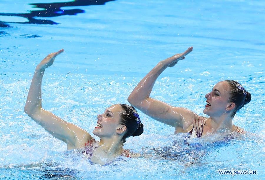 Украинки Марта Федина и Анастасия Савчук заняли 3-е место в артистическом плавании в произвольной программе дуэтов на чемпионате мира