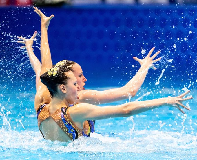 Украинки Марта Федина и Анастасия Савчук заняли 3-е место в артистическом плавании в технической программе дуэтов на чемпионате мира