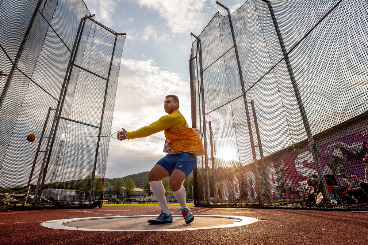 Украинский легкоатлет Михаил Кохан занял 1-е место в метании молота на чемпионате Европы U20 с новым рекордом