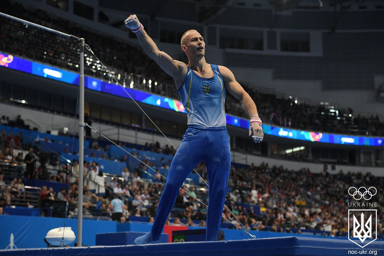 Украинский гимнаст Пётр Пахнюк занял 3-е место в вольных упражнениях на Европейских играх