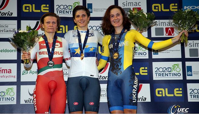 Велогонщица Анна Соловей заняла 3-е место в групповой гонке на чемпионате Европы