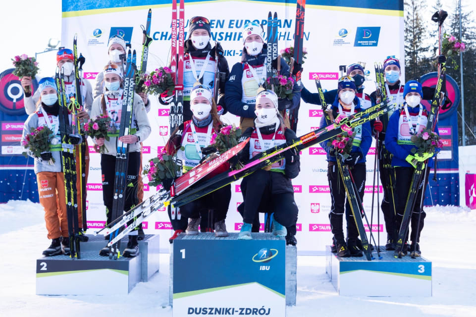 Украинцы завоевали бронзу на чемпионате Европы по биатлону