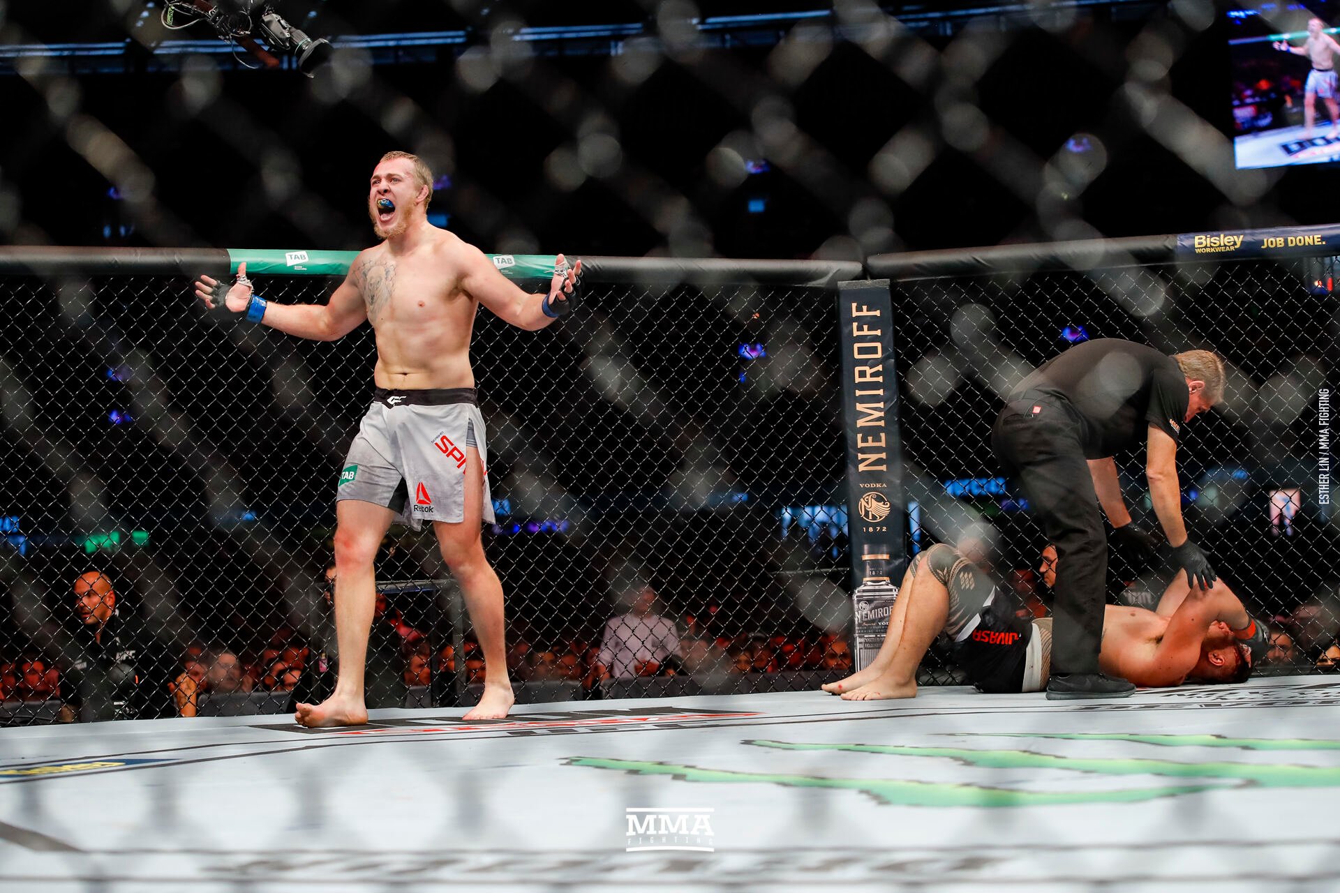 Боец ММА Сергей Спивак выиграл поединок на турнире UFC 243