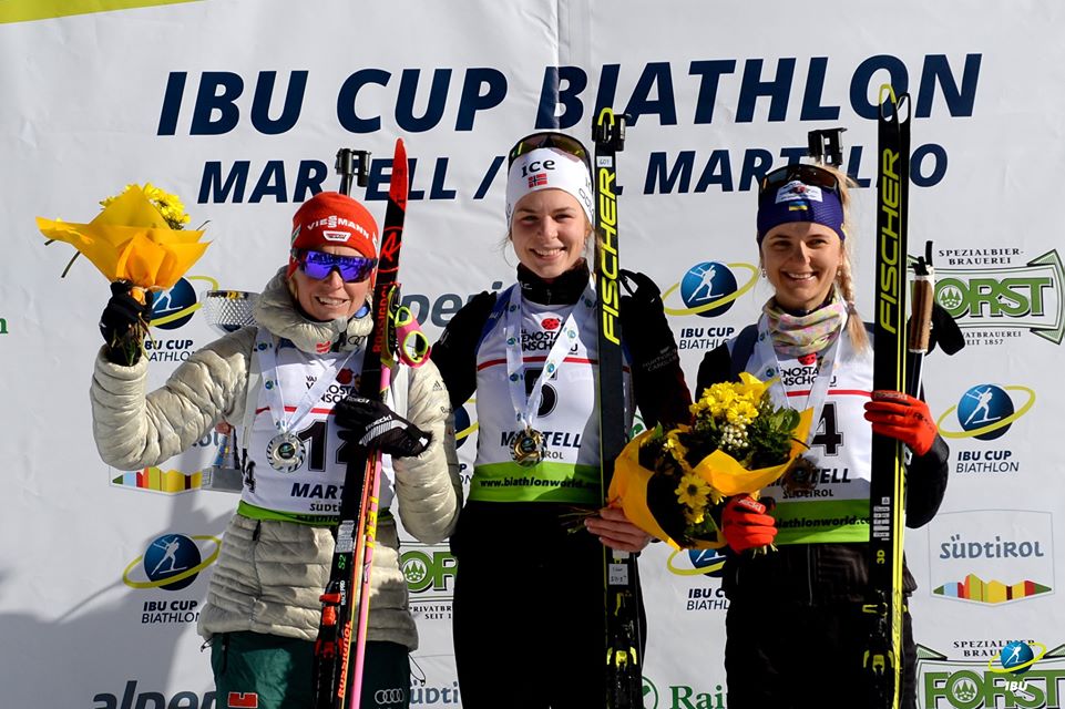 Биатлонистка Юлия Журавок заняла 3-е место в масс-старте на этапе Кубка IBU
