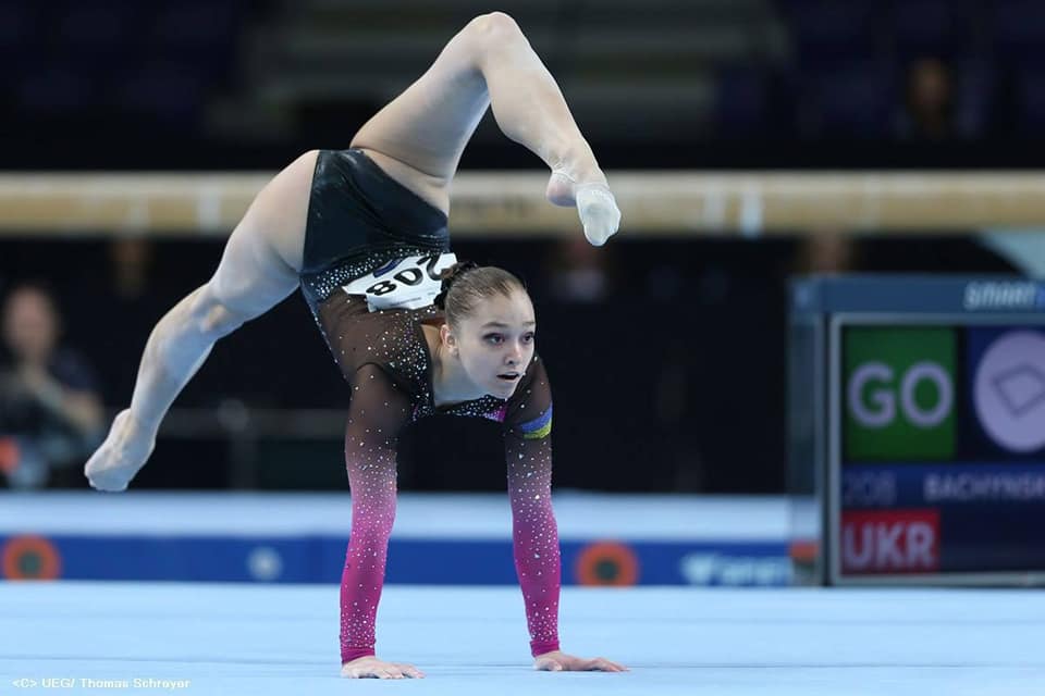 Гимнастка Анастасия Бачинская заняла 1-е место в вольных упражнениях на Кубке мира в Германии