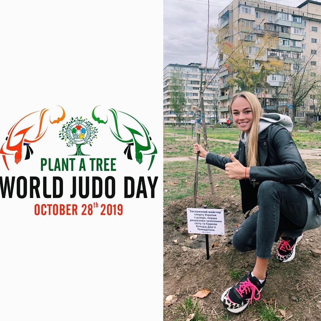 Дарья Белодед отметила Всемирный день дзюдо посаженным деревом
