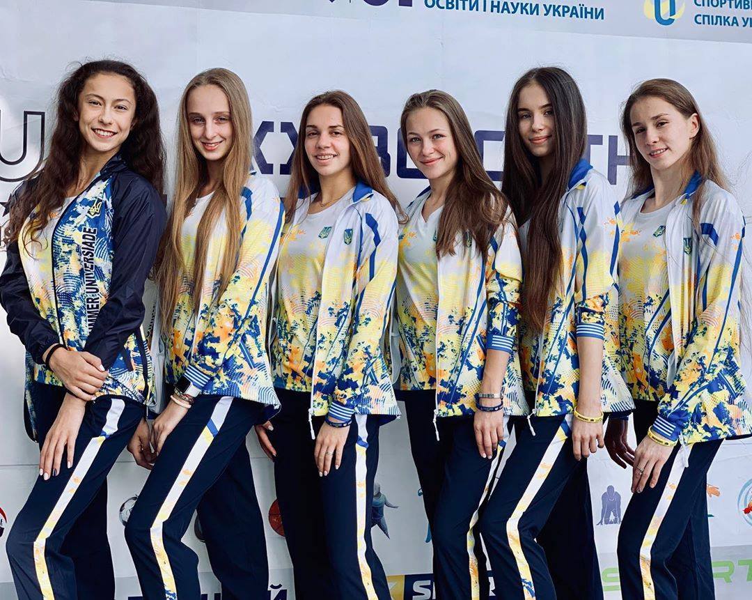 Сборная Украины по художественной гимнастике заняла 2-е места в упражнениях с мячами, а также обручами и булавами на Универсиаде