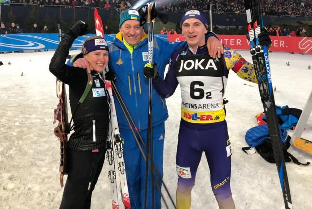 Биатлонисты Анастасия Меркушина и Дмитрий Пидручный заняли 2-е место в Рождественской гонке преследования