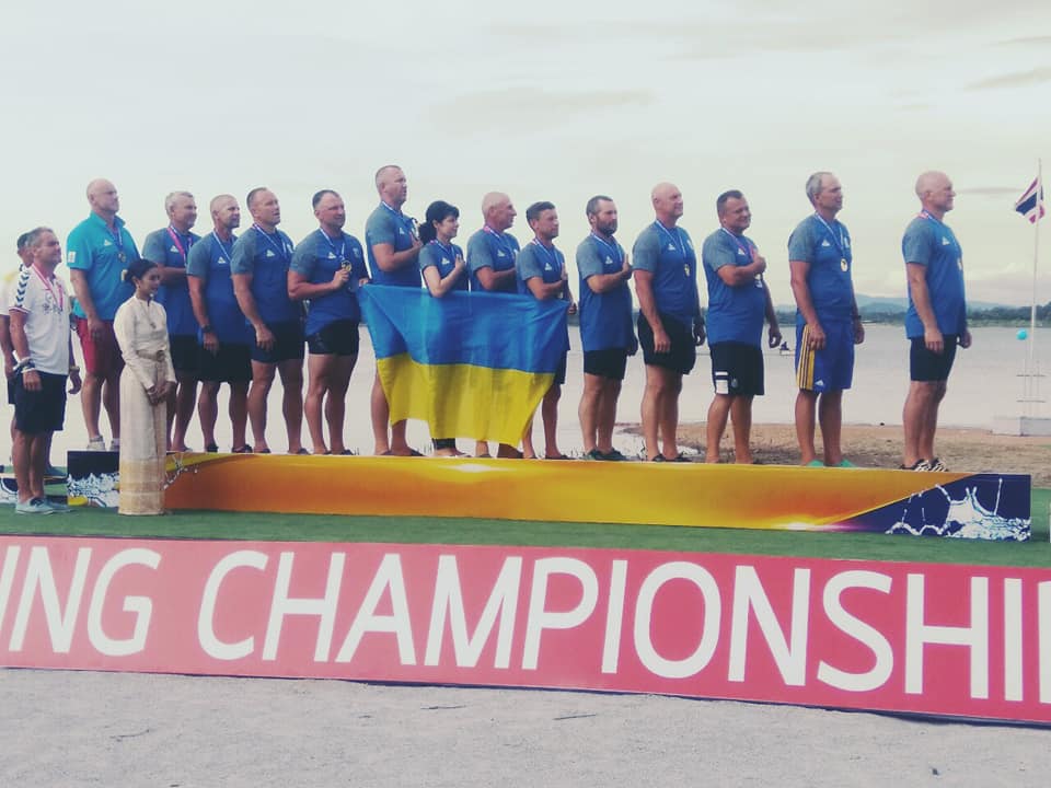 Полный комплект наград собрала сборная Украины по гребле на лодках «Дракон» на чемпионате мира